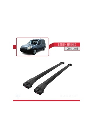 Citroen Berlingo 2003-2008 Arası İle Uyumlu Ace-1 Ara Atkı Tavan Barı Siyah