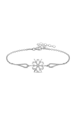Casera's Gümüş Baget Taşlı Kar Tanesi Bileklik Csr2183297 Gümüş