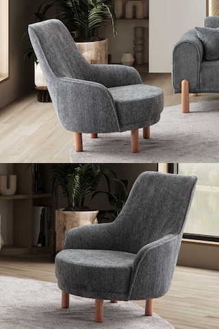 Armoni Berjer Antrasit Tekli Koltuk Antrasit