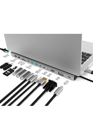 Ultratekno 14 İn 1 Stand Özellikli Type-c Hub Port İstasyonu