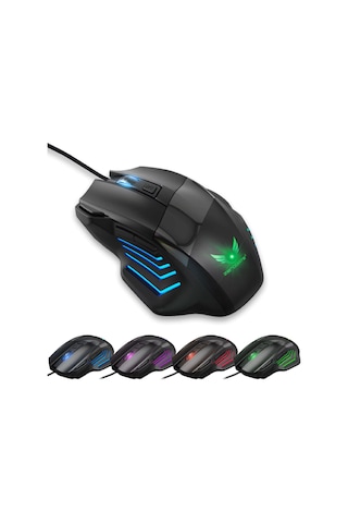 G200 Rgb Işıklı 7 Tuşlu 2400 Dpı Ergonomik Gaming Oyuncu Mouse - Çift Ateş Özellikli