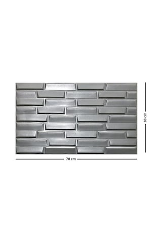 70x38cm 0,26m2 Ofis Salon Oda Gri Opak 3d Kendinden Yapışkanlı Duvar Kağıdı Paneli Nw65
