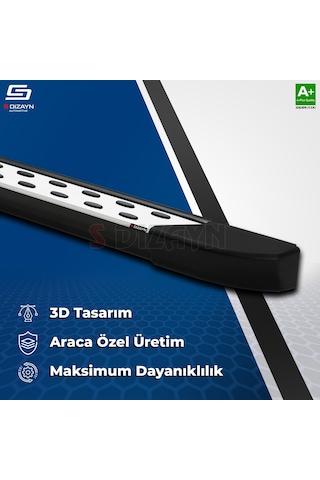 S-dizayn Peugeot Expert 2 Kısa Şase Trimline Gri Yan Basamak 220 Cm 2007-2016