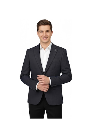 Erkek Tek Spor Ceket Çift Yırtmaçlı Bgl-st04982 Açık Kahverengi