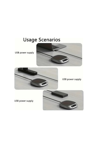 Fastbuy Turcoshop11 Gri İçecek Yalıtım Matı Bardak Isıtıcı Sürekli Sıcaklık Tabanı