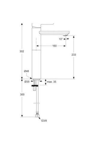 Ideal Standard Jado Neon Yüksek Lavabo Bataryası - A5581aa- Krom