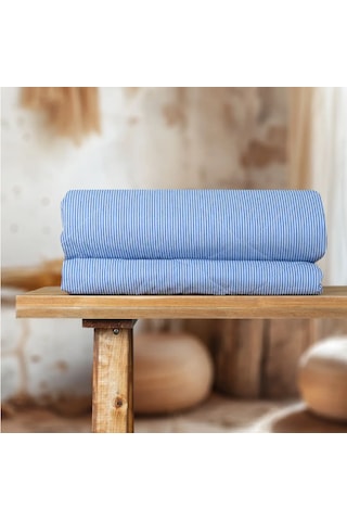 Özyurtlar Home %100 Merinos Kuzu Yün Pike Battal Boy 220x240 Mavi