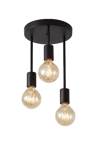 Geeksen "3 Başlıklı Retro Avize - Mutfak, Oturma Odası Ve Kafe İçin Endüstriyel Tarz Aydınlatma E26 Soket " Diğer