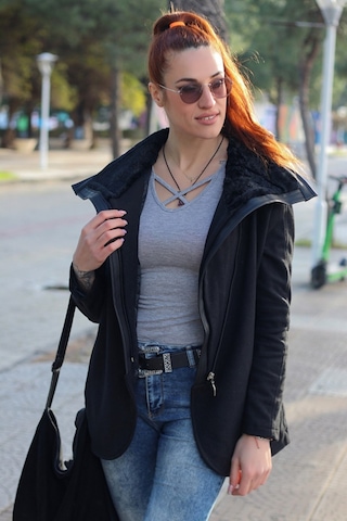 Barbora Kaşmir Yaka Bayan Kaban 821siyah16 001