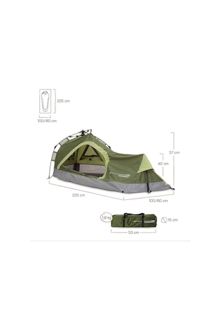 Where Tomorrow Dreieck Otomatik Çadır-yeşil Yeşil