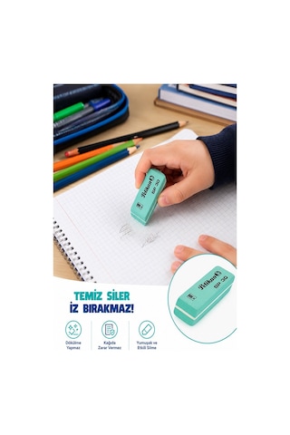 Yeşil Silgi Orta Boy Pvc Silgi 3 Adet Pelikan Yeşil Yumuşak Silgi Ufalanmayan Okul Büro Yerli Üretim Ekstra Yumuşak
