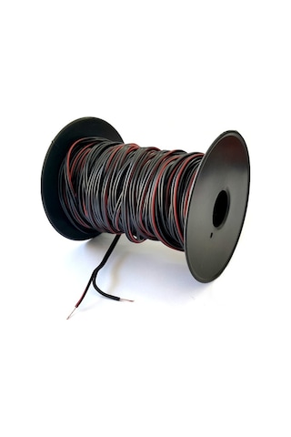 Electroon 2x0.75 MM Siyah İnce Hoparlör Ses Kablosu 20metre
