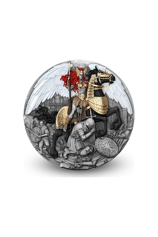 Agakulche Savaşçı Kızıl Valkyrie Gümüş Sikke Coin