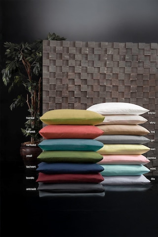 Sarev Antrasit %100 Pamuk Tek Kişilik 100 200 Cm 1 Adet Yastık Kılıflı Fitted Çarşaf Seti Antrasit