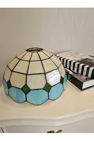 Yüceeller Vitray Ayarlanabilir Sarkıt Avize Yeşil 25cm 10" Su Yeşili