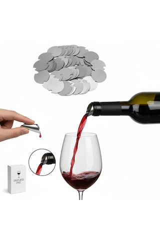 Wine Dropper - Şarap Damlalığı - Akıtmaz Ve Karaf Etkili Şarap Dökücü 20 Adet