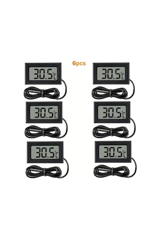 Boatshop1 6 Adet Lcd Ekranlı Mini Dijital Nem Ve Sıcaklık Termometresi Su Isıtıcısı Sera Kutuları İçin Dış Mekan Nem Ölçer Santigrat