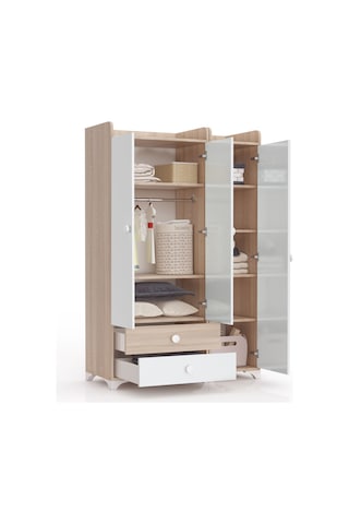 Patiko BDLP 049 Sonomo 3 Kapılı Dolap Beyaz - Sonomo