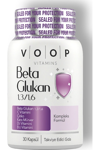 Voop Beta Glukan 13/16 Kara Mürver Vitamin C Çinko 30 Kapsül