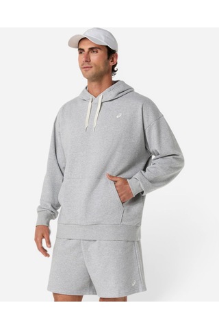 Asics French Terry Relaxed Pullover Hoodıe Erkek Gri Sweatshirt 2031f449-020