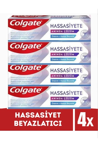 Colgate Hassasiyete Anında Çözüm Beyazlatıcı Diş Macunu 4 X 100 Ml Beyazlatma