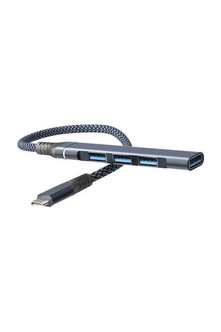 Fastbuy Usb 3.0 4 Port Hub - Type-c Girişli, 5gbps Hızlı, Taşınabilir Dizüstü Bilgisayar Genişletici