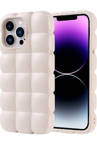 Zore Apple Uyumlu iPhone 14 Pro Max Kılıf Parlak Esnek Silikon Dom Dom Kapak - Yeşil Yeşil