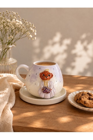 Teddy Ayıcıklı Seramik Kupa Lavanta