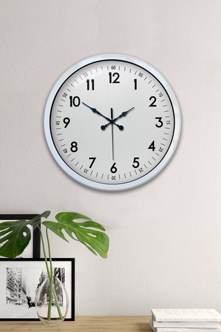 40 Cm Beyaz Metal Standart Duvar Saati Metal Standart Beyaz Kadran 67857430