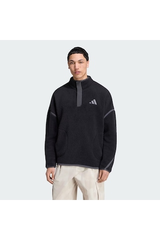 Adidas Terrex Yüksek Tüylü Erkek Polar Sweatshirt Ks2326 Siyah