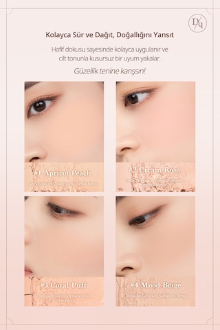 Dasique Karıştırılabilir Renklere Sahip 4lü Allık Paleti Blending Mood Cheek 01 Warm Blending 01 Warm Blending