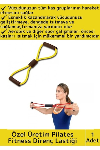 Premium Fitness Aerobik Pilates Jimnastik Egzersiz Spor Kas Açma-germe Güçlenme Body Direnç Lastiği Çok Renkli