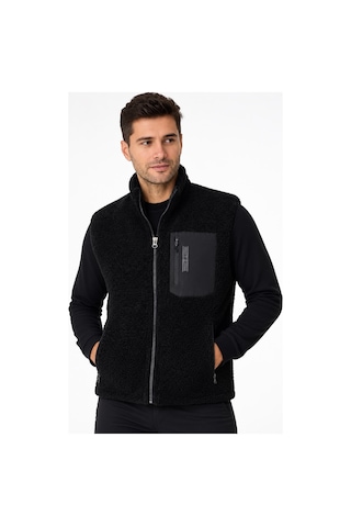 Crozwise Siyah Erkek Outdoor Polar Yelek - 4019-10