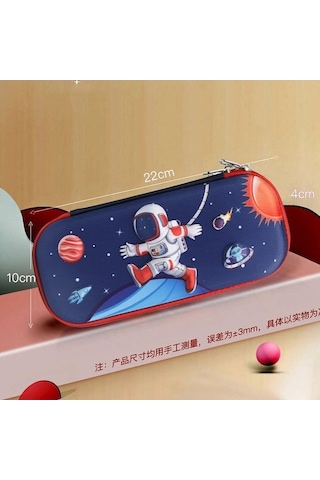 Willowhaven S-888 İlköğretim Okulu Karikatür Eva Kalem Kutusu, Açık Mavi, Düşme Önleyici, 22x10cm, 125g, Çocuk Kullanımı Açık Mavi