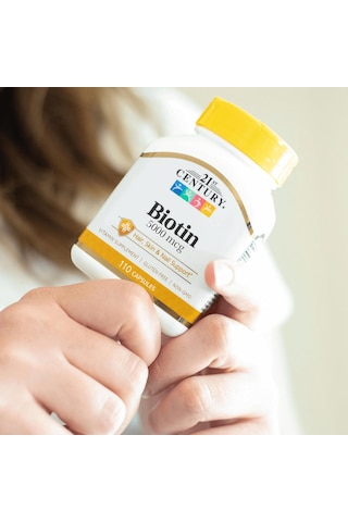 21st Century Biotin Hair + Skin Gluten Free 5000 110 Caps Aromasız