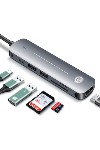JEYI Type-C to 6in1 HUB Dönüştürücü Çevirici Adaptör
