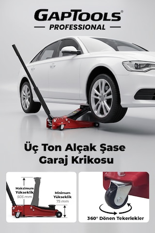 Üç Ton Alçak Şase Garaj Krikosu - Gpt102