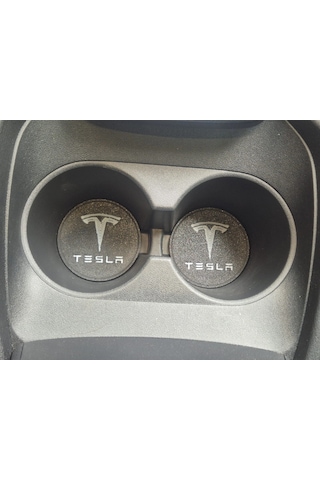 Tesla Araç Bardaklık Altlığı , Tesla Şişe Ve Bardak Altlığı, Tesla Logolu Oto Bardaklık Altlığı