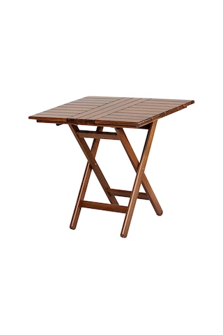 Yönetmen Katlanır Ahşap Bahçe Balkon Seti: 60x80 Masa +2 Sandalye