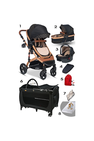 Baby Home 946 Travel Sistem Bebek Arabası + 560 Oyun Parkı Park Yatak