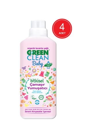 U Green Clean Baby Organik Lavanta Yağlı Bitkisel Çamaşır Yumuşatıcı 4 x 1 L