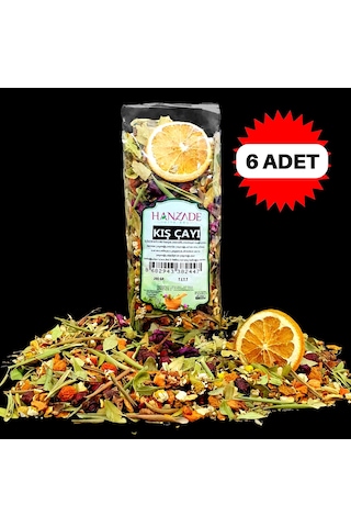 Hanzade Bitkisel Kış Çayı 200 Gr x 6 Adet Zengin İçerikli
