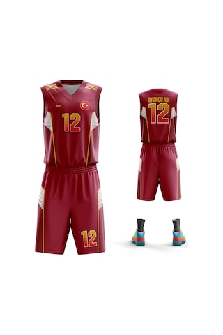 Acr Giyim Kişiye Özel Kadın Basketbol Forması : Petek Bordo
