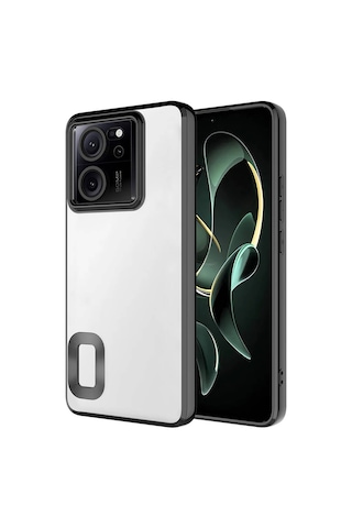 Noktaks - Xiaomi Uyumlu Xiaomi Mi 13t Pro - Kılıf Kamera Korumalı Tatlı Sert Omega Kapak - Siyah