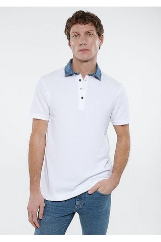 Mavi Erkek Polo Tişört Beyaz 062685-27879 Beyaz