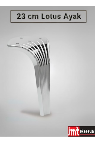 Lotus Koltuk Yatak Odası Tv Ünitesi Konsol Ve Sehpa Ayağı 23 Cm Krom Krom