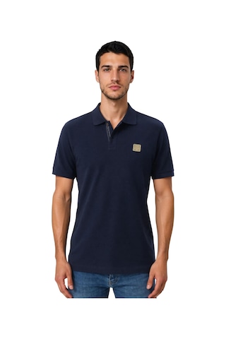 Arma Ar-ma Erkek Polo Yaka Tişört Baskisiz Basic Örme Kumaş Regular Fit %100 Pamuk 30/1 Çift Toplama Penye Pike Y31374358002 Lacivert-l1
