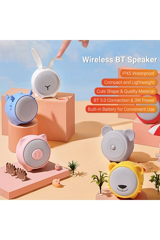 Geeroyoo Bt 5.0 Bluetooth Hoparlör, Ipx5 Su Geçirmez, 3w Güçlü Ses, Taşınabilir Mini Müzik Çalar, Abs+silikon Malzeme, Ev/ofis/kamping İçin