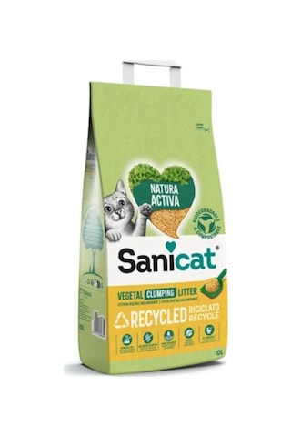 Sanicat Vegetal Clumping Litter Topaklaşan Organik Bentonit Kedi Kumu 10 L