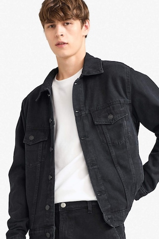 Defacto Regular Fit Düğmeli Cepli Jean Ceket F4738ax25aunm40 Siyah